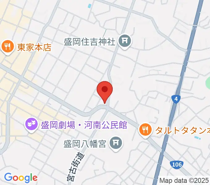 盛岡クラブチェンジの地図