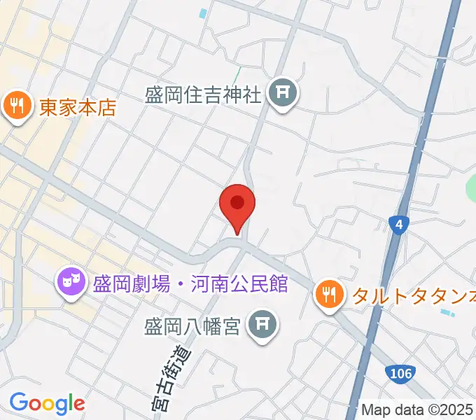 盛岡クラブチェンジの地図