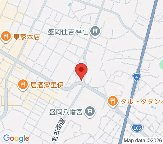 盛岡クラブチェンジの地図