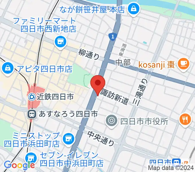 四日市VORTEXの地図