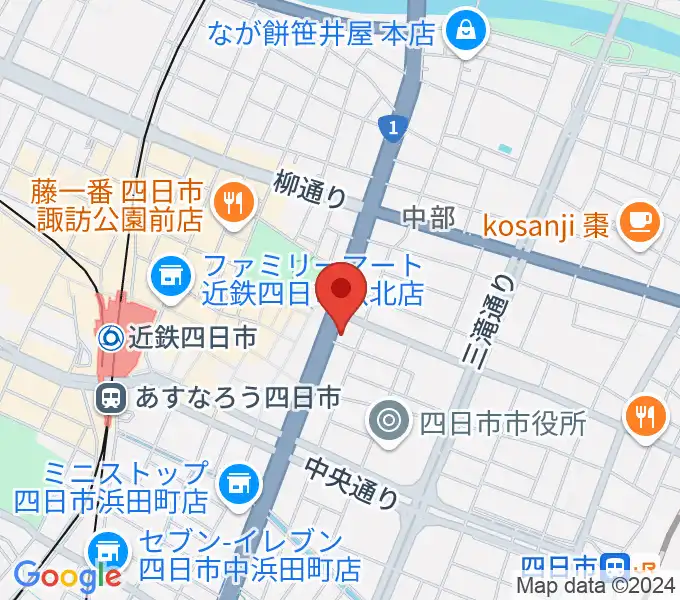 四日市VORTEXの地図