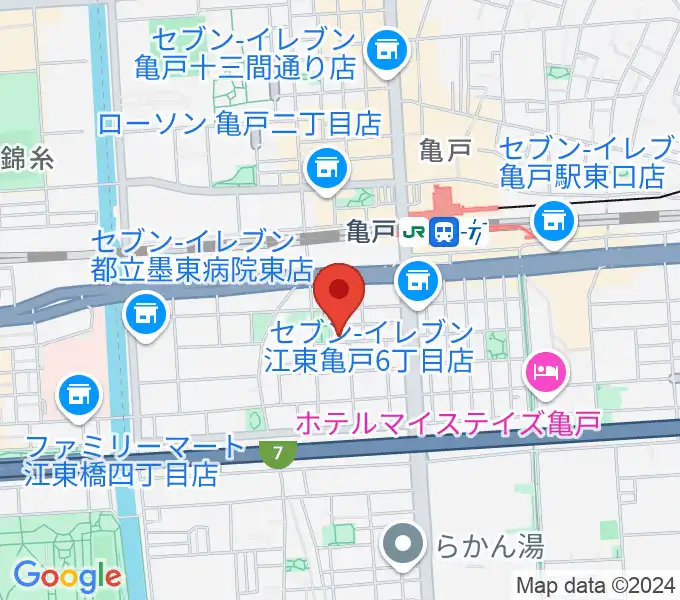 スタジオDIVO亀戸の地図