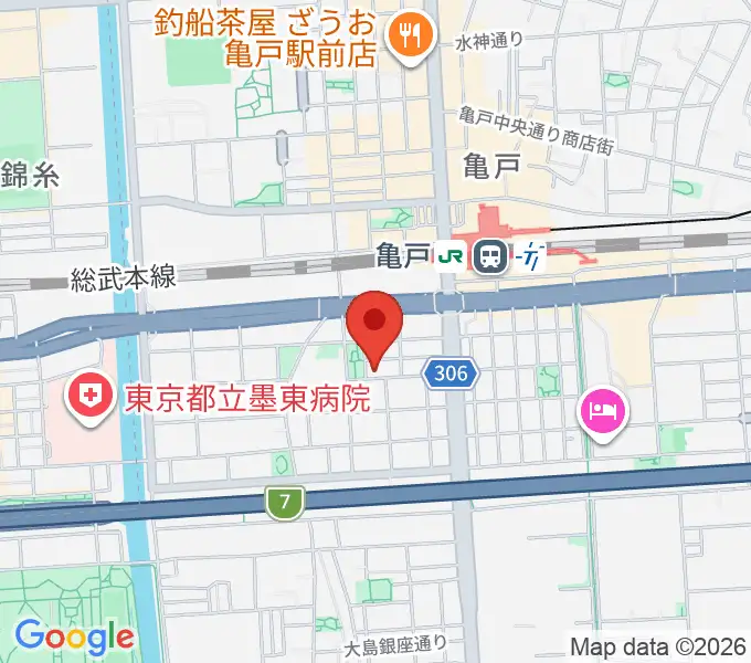 スタジオDIVO亀戸の地図