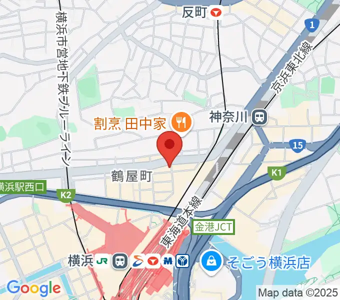 クラウドナインスタジオ 横浜北口店の地図