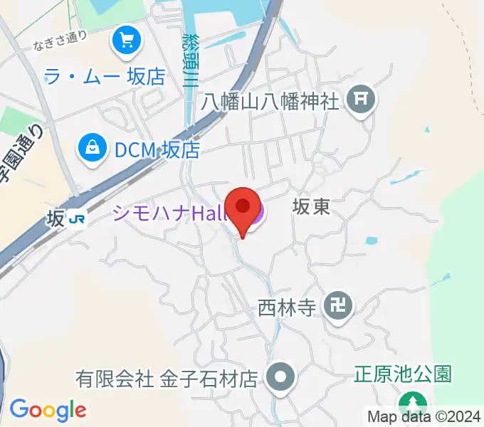 シモハナホールの地図