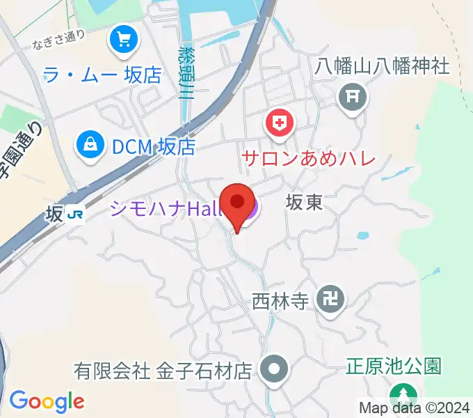 シモハナホールの地図