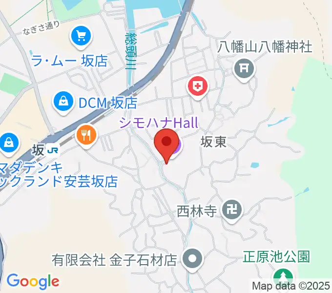 シモハナホールの地図