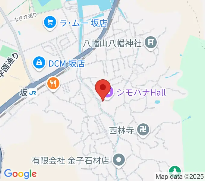 シモハナホールの地図