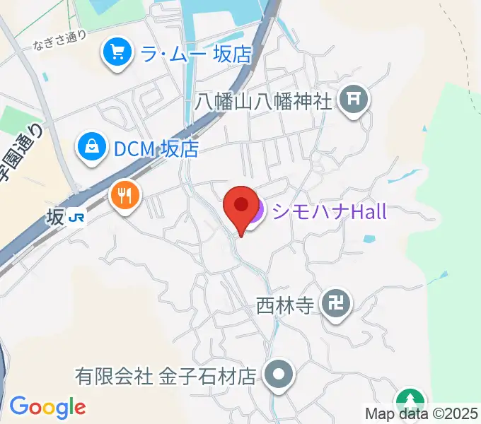 シモハナホールの地図