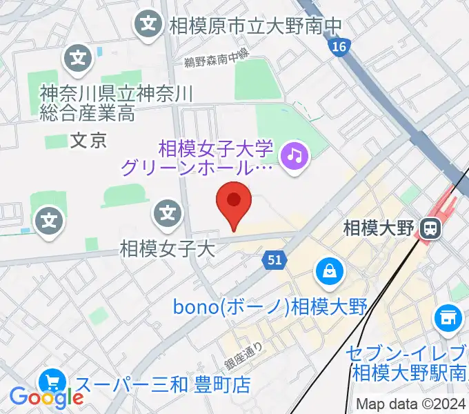 相模楽器 ロビー店の地図