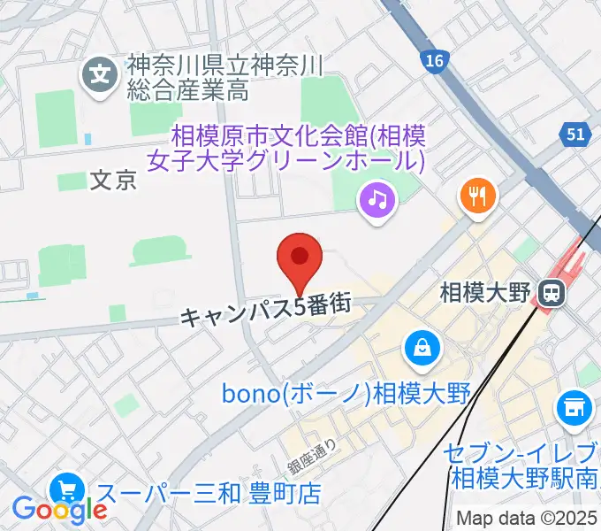 相模楽器 ロビー店の地図
