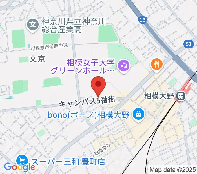 相模楽器 ロビー店の地図