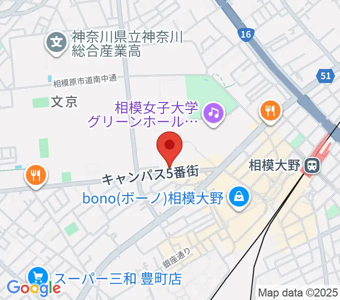 相模楽器 ロビー店の地図