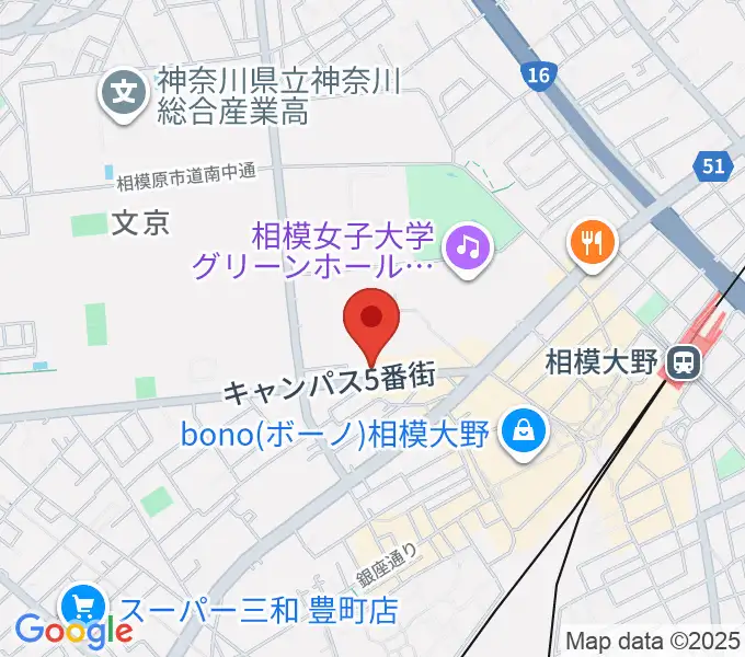 相模楽器 ロビー店の地図