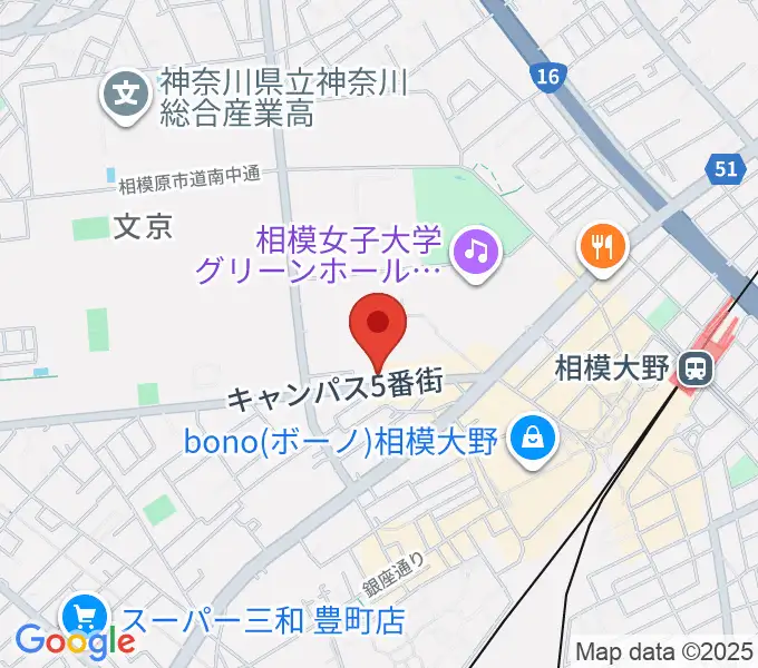相模楽器 ロビー店の地図