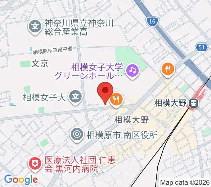相模楽器 ロビー店の地図