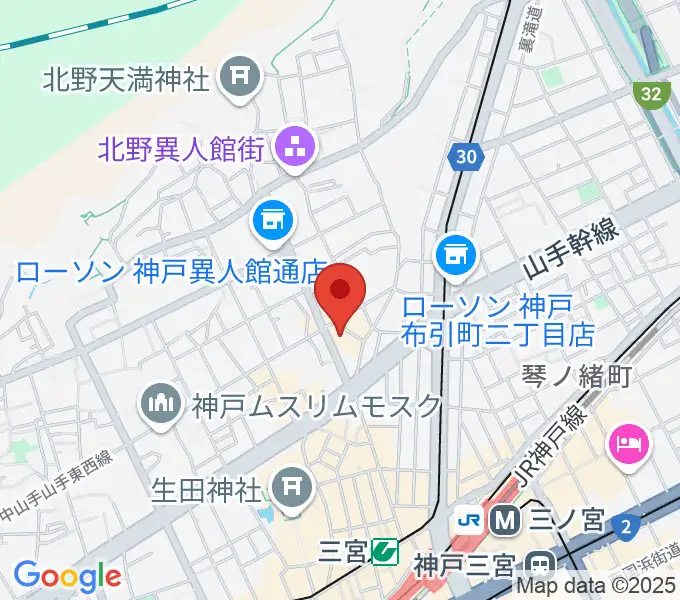 神戸Y's ROADの地図