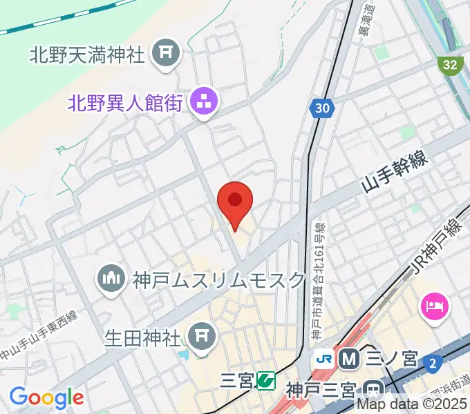 神戸Y's ROADの地図