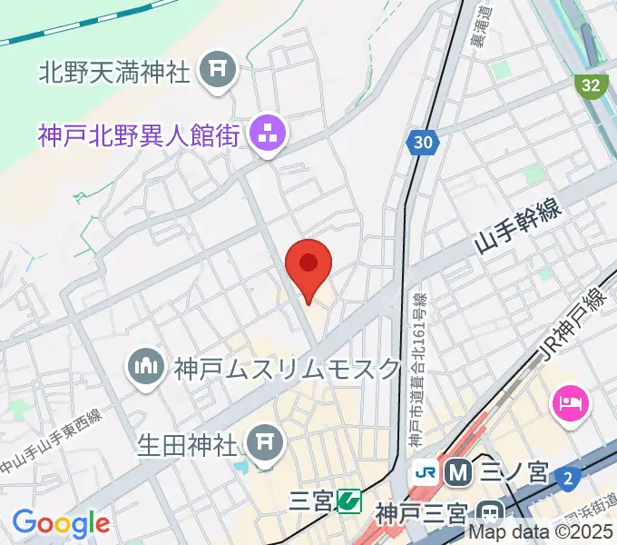 神戸Y's ROADの地図