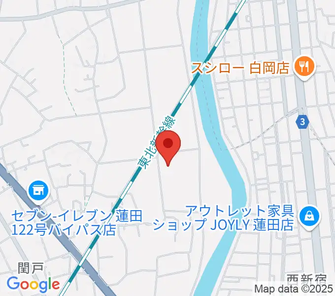 蓮田市総合文化会館ハストピアの地図