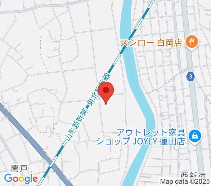 蓮田市総合文化会館ハストピアの地図