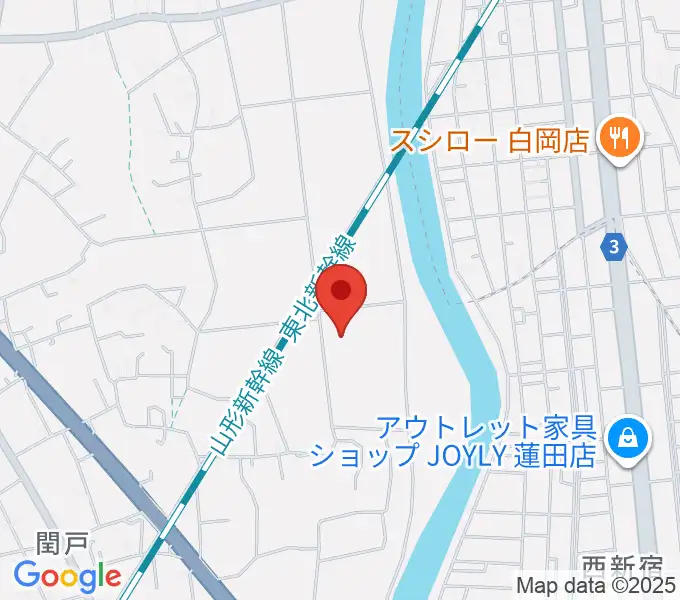 蓮田市総合文化会館ハストピアの地図