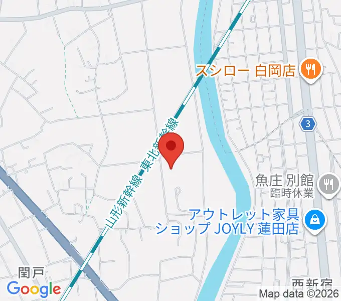 蓮田市総合文化会館ハストピアの地図