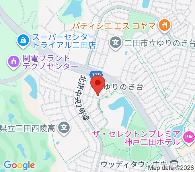 リーフホールの地図