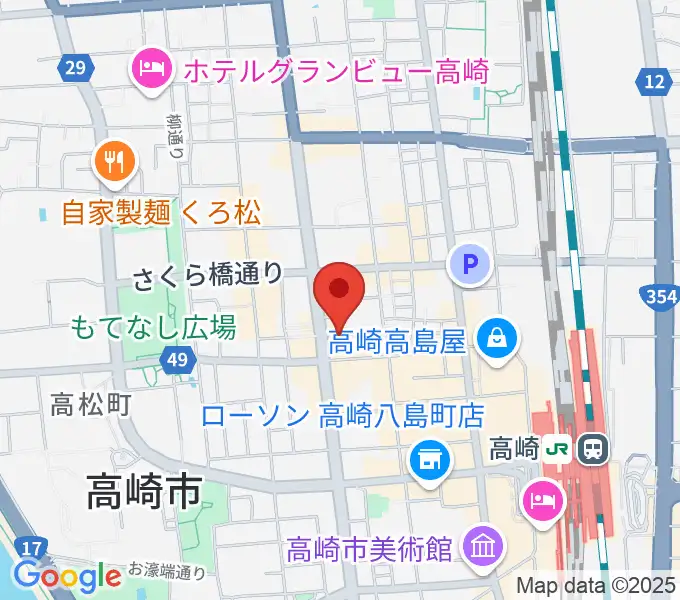 高崎WOALの地図