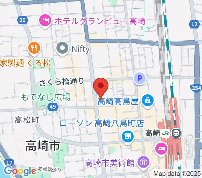 高崎WOALの地図