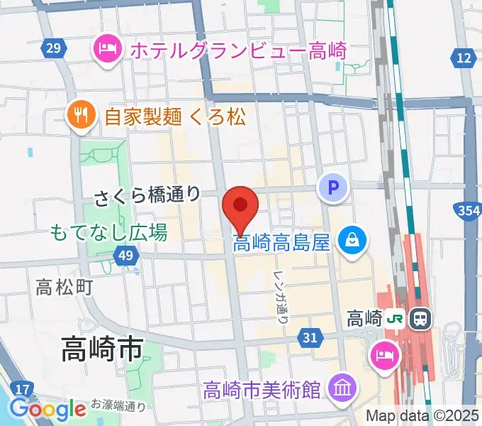 高崎WOALの地図