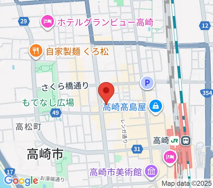 高崎WOALの地図