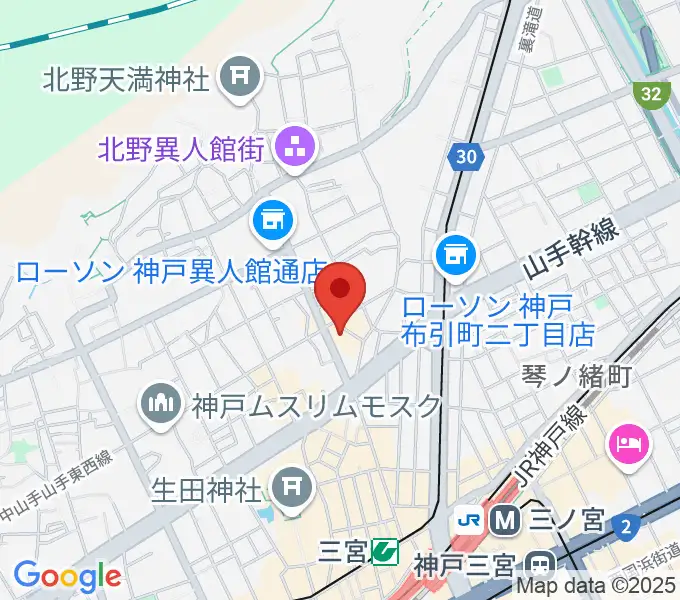 神戸ミッドナイトサンの地図