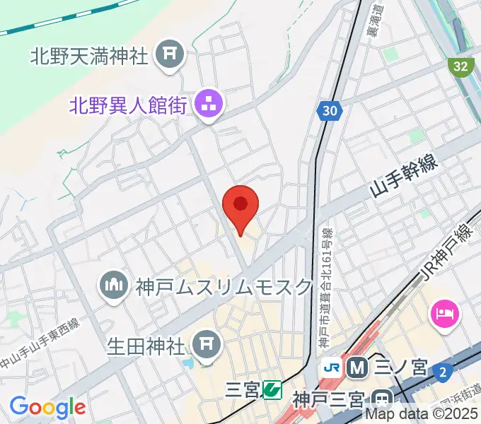 神戸ミッドナイトサンの地図