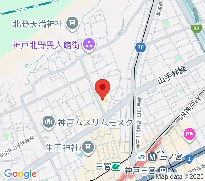 神戸ミッドナイトサンの地図