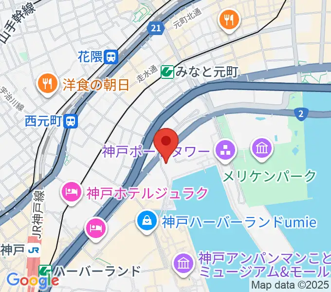 ラ・スイート神戸グラン・ブルーの地図