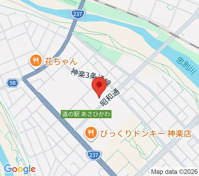 神楽市民交流センター 神楽公民館・木楽輪の地図