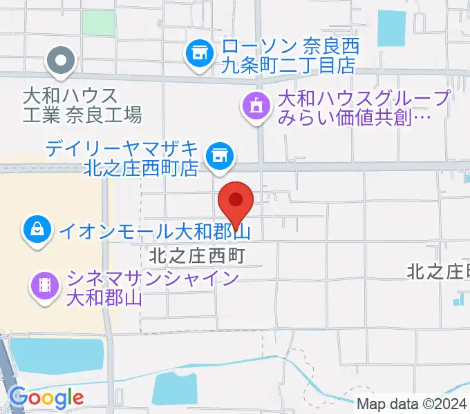 ジュエル奈良店の地図