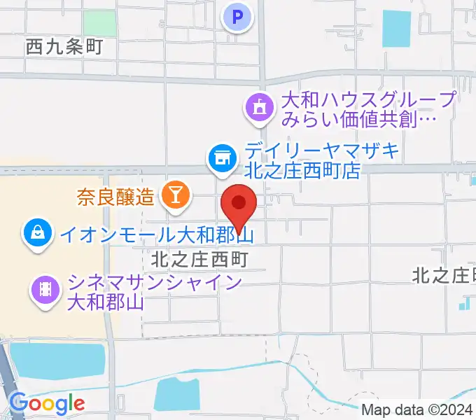 ジュエル奈良店の地図