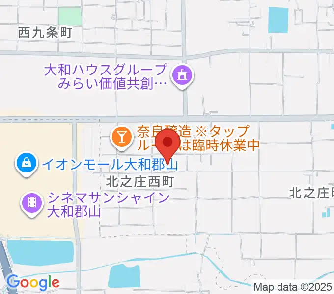 ジュエル奈良店の地図