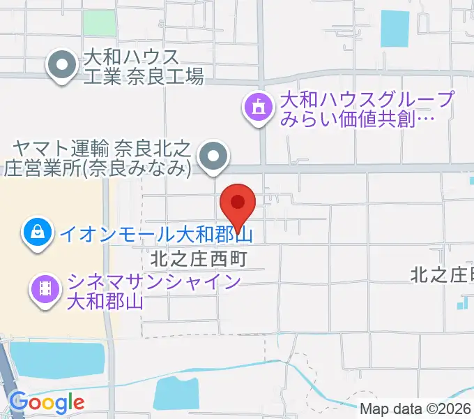 ジュエル奈良店の地図