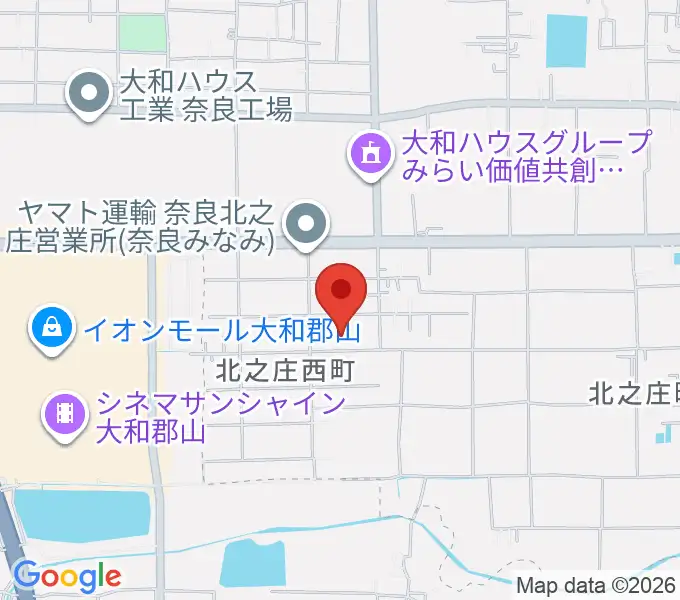 ジュエル奈良店の地図
