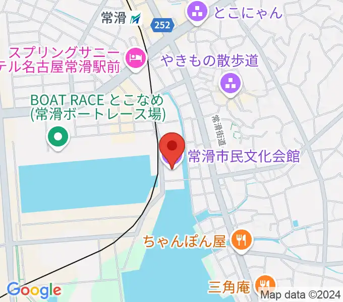 常滑市民文化会館の地図