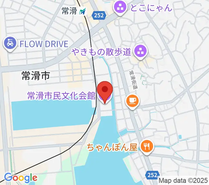 常滑市民文化会館の地図