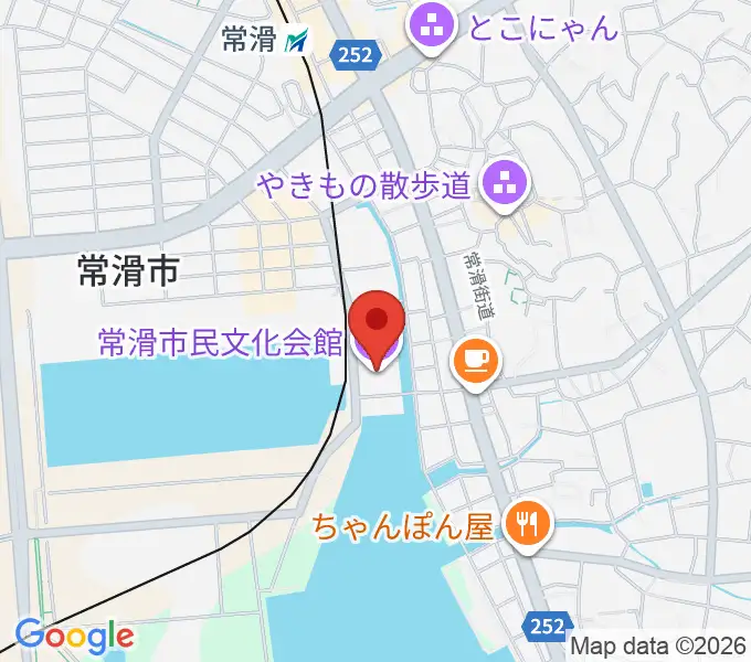常滑市民文化会館の地図