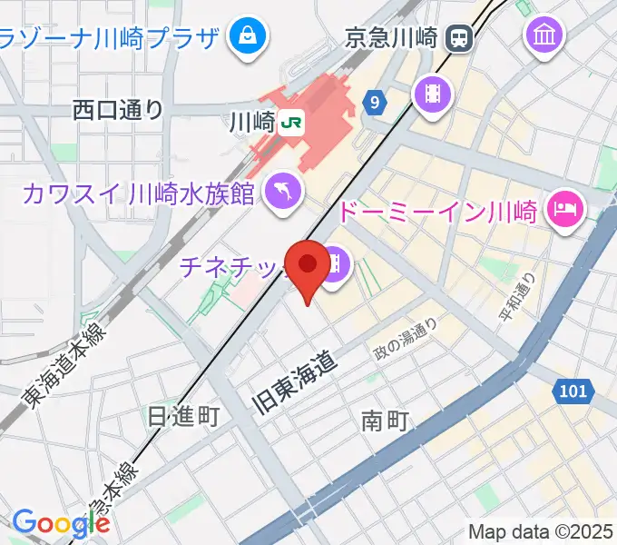 クラブチッタの地図