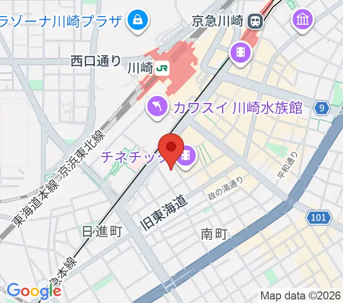 クラブチッタの地図