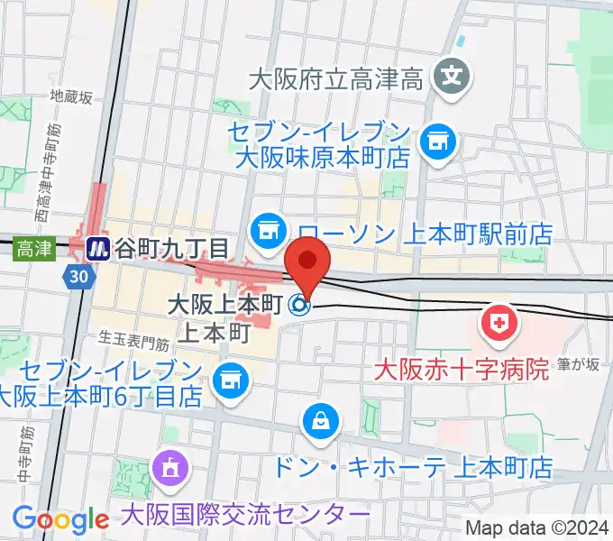 小阪楽器 上本町近鉄店の地図