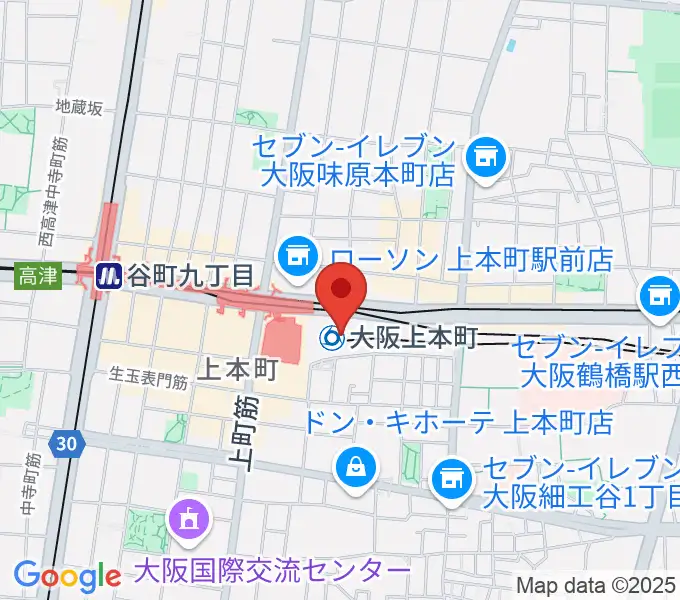 小阪楽器 上本町近鉄店の地図