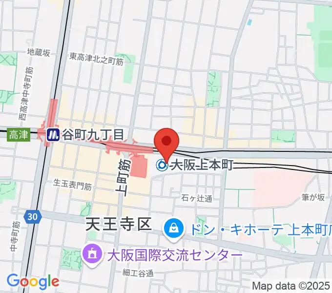 小阪楽器 上本町近鉄店の地図